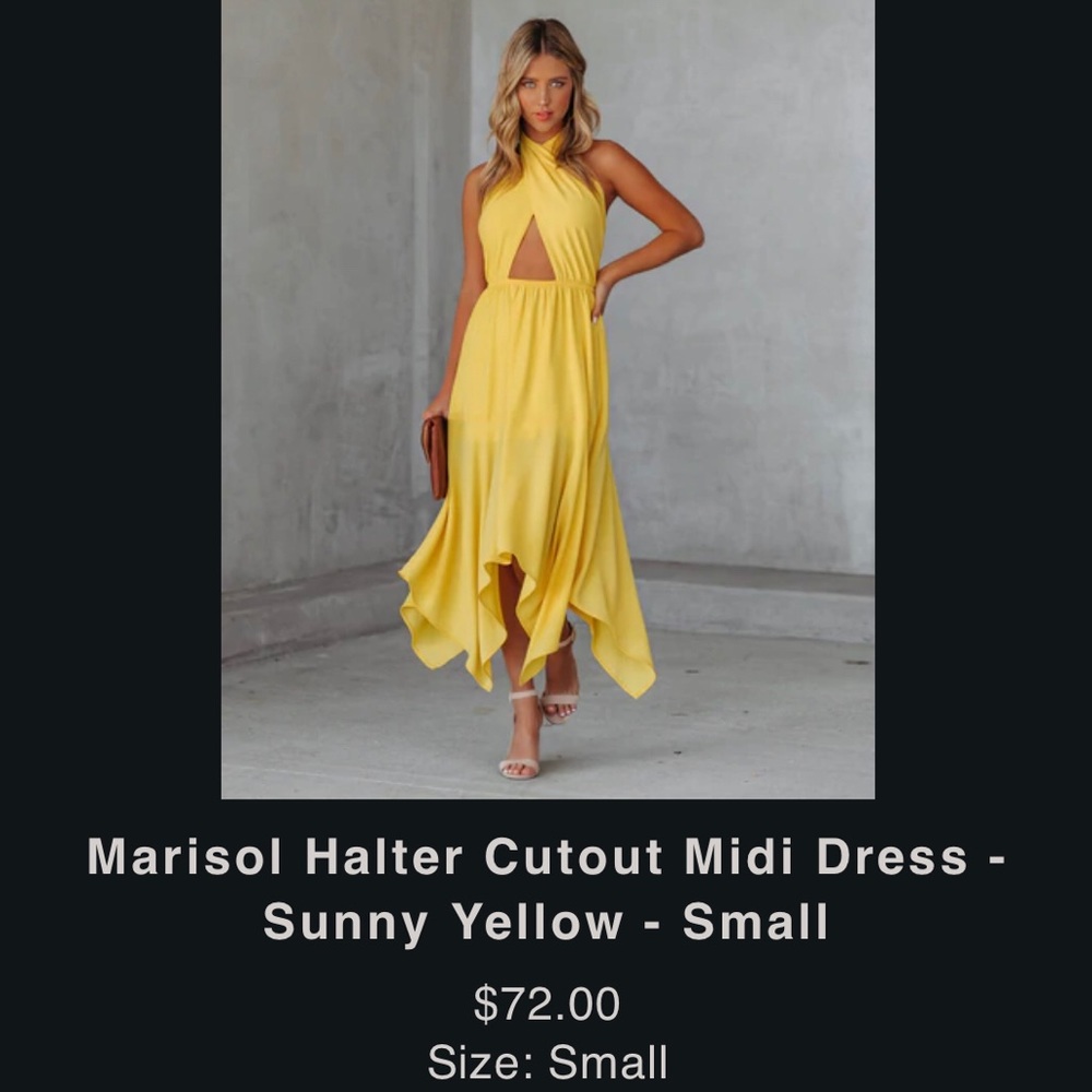 Marisol Halter Cutout MIDI Dress- Vici